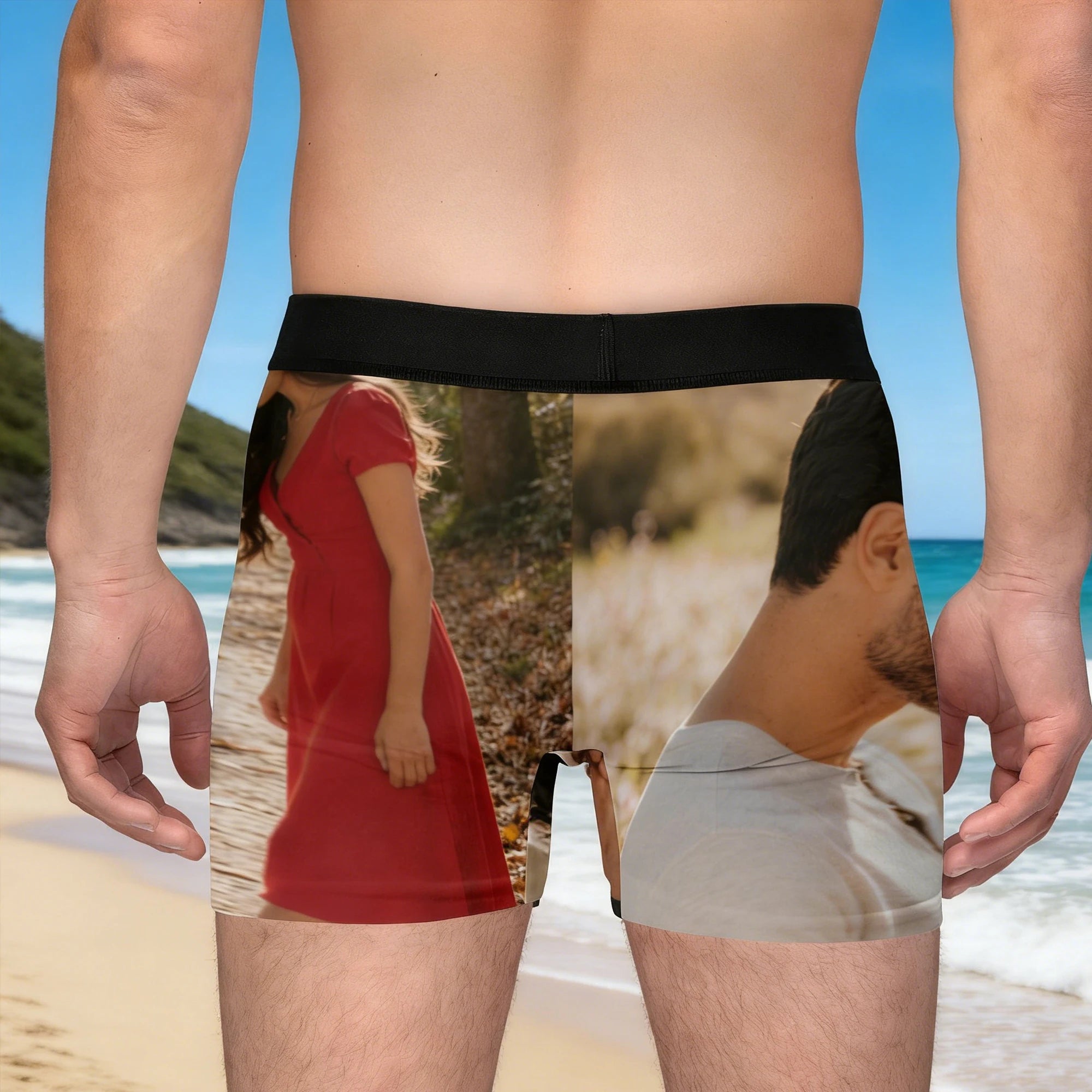 Personalized Face Boxer Briefs, Custom Photo Underwear, Anniversary Gift for Him