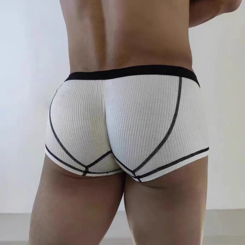 Large-bag Design Men's Underwear Boxers Sweat-absorbing Thin Breathable Boxershorts U-convex Four-corner Men's Underwear Panties