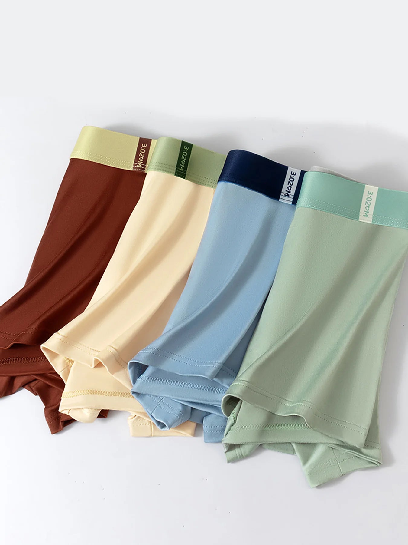 4 pieces of men's underwear - soft and breathable, straight-leg pants, loose and large size, men's four-cornered shorts