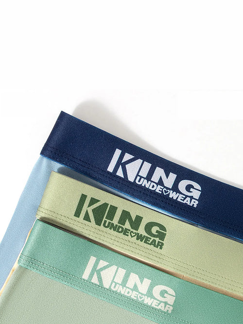 4 pieces of men's underwear - soft and breathable, straight-leg pants, loose and large size, men's four-cornered shorts